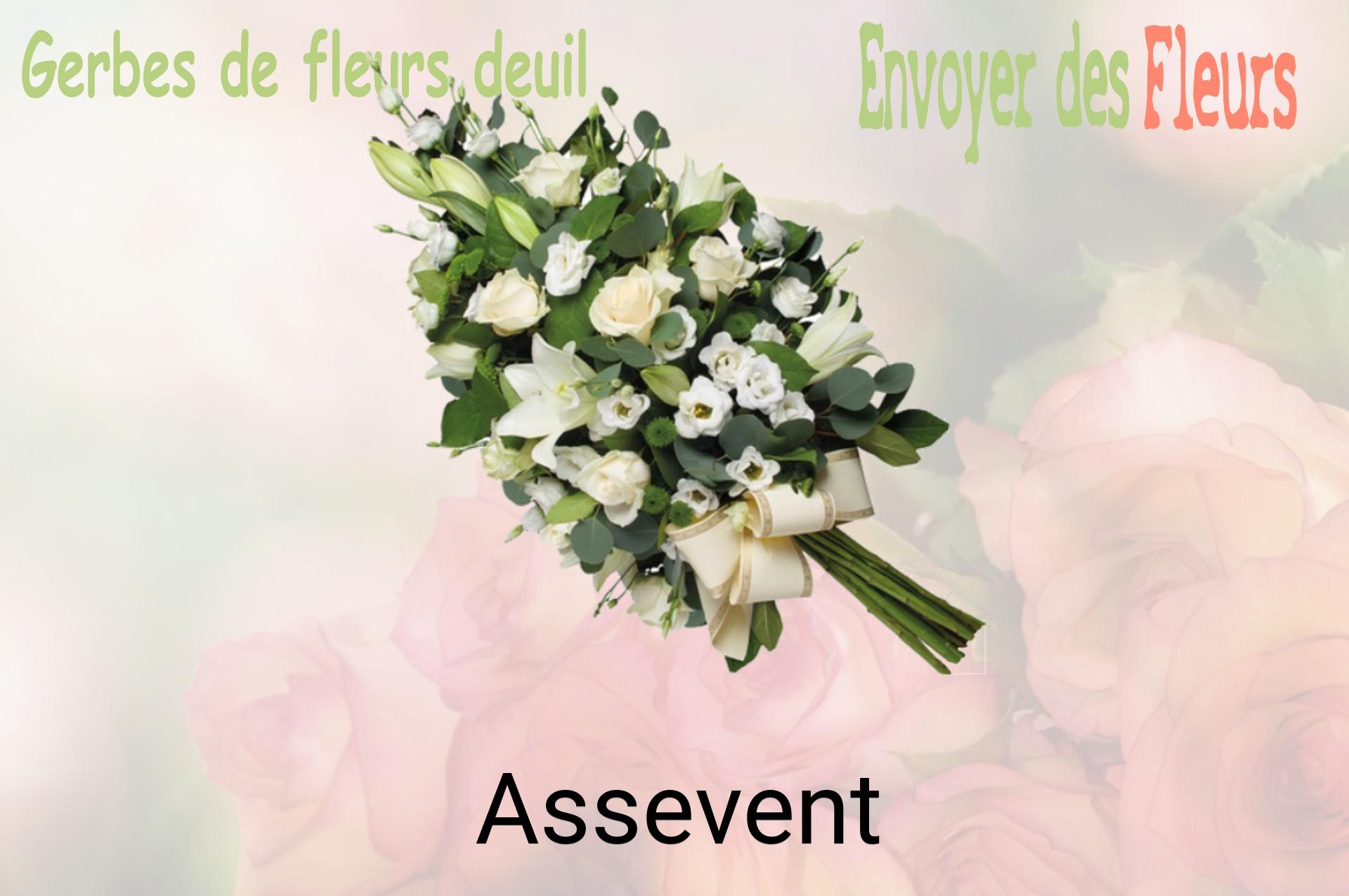 Gerbe de fleurs de deuil livrée à Assevent